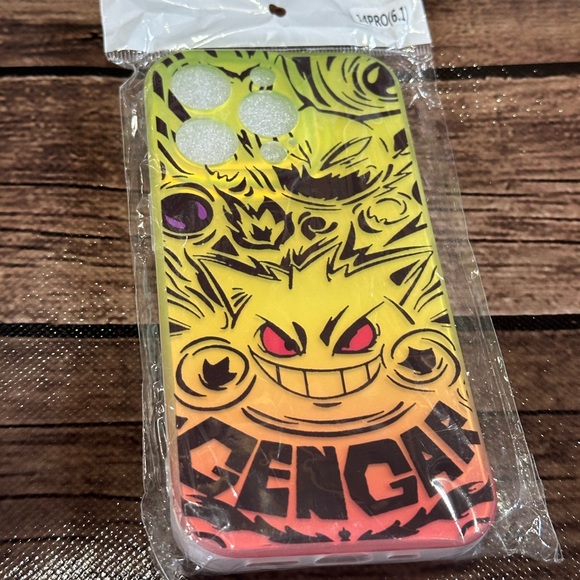 Gengar IPhone 14 Pro Case w/ Keychain - Picture 3 of 4